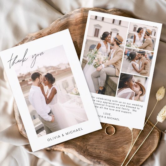 Bruiloft dank u foto minimalistische romantische K