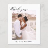 Bruiloft dank u foto minimalistische romantische K (Voorkant)