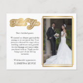 Bruiloft dank u fotokaart (Achterkant)