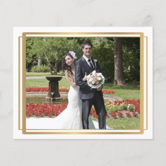 Bruiloft dank u fotokaart (Voorkant)