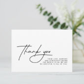 Bruiloft dank u fotokaart bedankkaart (Staand voorkant)