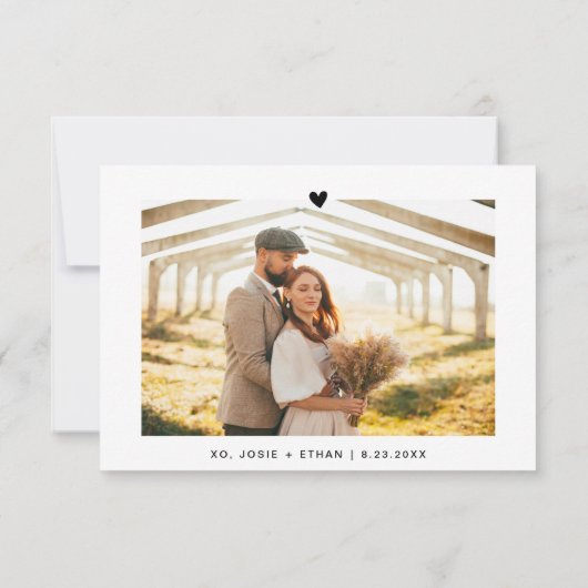 Bruiloft dank u fotokaart bedankkaart (Achterkant)