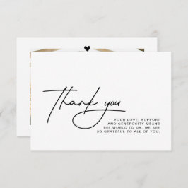 Bruiloft dank u fotokaart bedankkaart