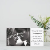 bruiloft Dank u fotokaart sjabloon (Staand voorkant)