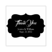 Bruiloft dank u gepersonaliseerd rubberstempel (Afrduk)