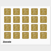 Bruiloft dank u glitter gouden Sticker (Vel)