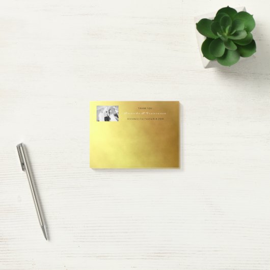 Bruiloft dank u gunst goud minimale ombre post-it® notes (Kantoor)