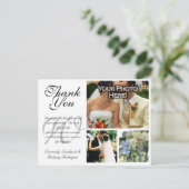 Bruiloft dank u kaart 3 Afbeeldingen aangepaste fo (Staand voorkant)