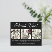  bruiloft dank u kaart 3 foto's (Staand voorkant)