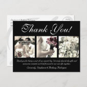  bruiloft dank u kaart 3 foto's (Voorkant / Achterkant)