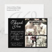  bruiloft dank u kaart 3 foto's b (Voorkant / Achterkant)