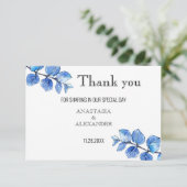 Bruiloft dank u kaart. bedankkaart (Staand voorkant)