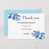 Bruiloft dank u kaart. bedankkaart (Voorkant / Achterkant)