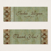 Bruiloft Dank u Kaart Bladwijzer Favor  (Voorkant /achterkant)