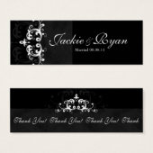 Bruiloft Dank u Kaart Bladwijzer Favor BW (Voorkant /achterkant)