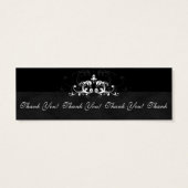 Bruiloft Dank u Kaart Bladwijzer Favor BW (Achterkant)