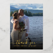 Bruiloft Dank u kaart Classy Gouden folie overlaye (Voorkant)