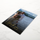 Bruiloft Dank u kaart Classy Gouden folie overlaye (Gedraaid)