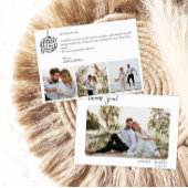 Bruiloft dank u kaart disco bal