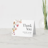 Bruiloft Dank u kaart Floral (Voorkant)