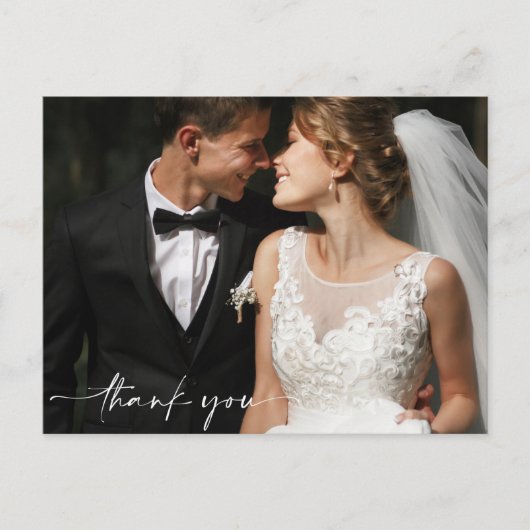 Bruiloft dank u kaart foto (Voorkant)