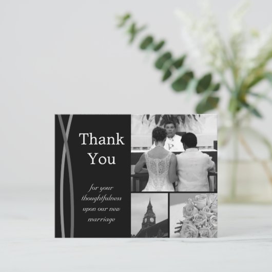  bruiloft dank u kaart foto Afbeeldingen (Staand voorkant)