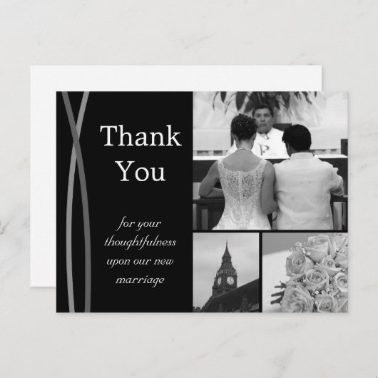  bruiloft dank u kaart foto Afbeeldingen (Voorkant / Achterkant)