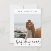 Bruiloft Dank u Kaart Foto bruiloft (Voorkant)