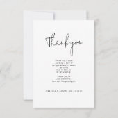 Bruiloft Dank u Kaart Foto bruiloft (Achterkant)