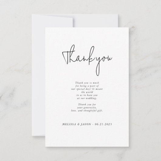 Bruiloft Dank u Kaart Foto bruiloft (Achterkant)