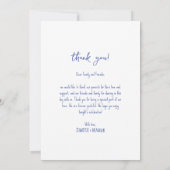 Bruiloft Dank u kaart foto golvende fancy boog (Achterkant)