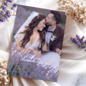 Bruiloft Dank u kaart met foto