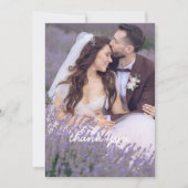 Bruiloft Dank u kaart met foto (Voorkant)