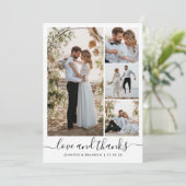 Bruiloft Dank u kaart minimalistisch modern (Staand voorkant)