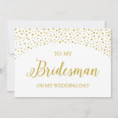 Bruiloft Dank u kaart voor bruidsman (Voorkant)