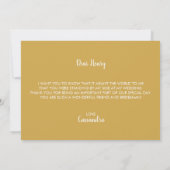 Bruiloft Dank u kaart voor bruidsman (Achterkant)