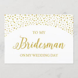 Bruiloft Dank u kaart voor bruidsman