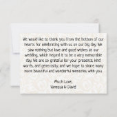  bruiloft dank u kaarten (Achterkant)