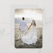 Bruiloft dank u kaarten, aangepaste foto bedankkaart (Voorkant / Achterkant)