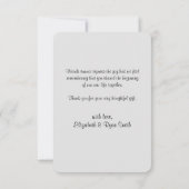 Bruiloft dank u kaarten, aangepaste foto bedankkaart (Achterkant)