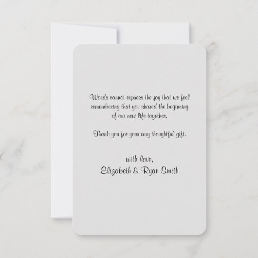 Bruiloft dank u kaarten, aangepaste foto bedankkaart (Achterkant)