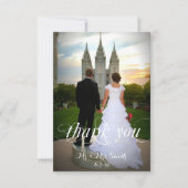 Bruiloft dank u kaarten, aangepaste foto bedankkaart (Voorkant)