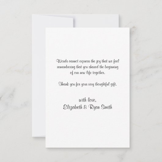 Bruiloft dank u kaarten, aangepaste foto bedankkaart (Achterkant)