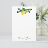 Bruiloft Dank u Kaarten Blauwe & Gele Citroenen (Staand voorkant)