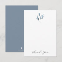 Bruiloft Dank u Kaarten Dusty Blue Botanicals