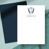 Bruiloft Dank u Kaarten Elegant Monogram Crest