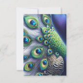 Bruiloft Dank u Kaarten Majestic Peacock (Achterkant)