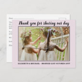 Bruiloft dank u kaarten met foto Virtual Digital (Voorkant / Achterkant)