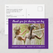 Bruiloft dank u kaarten met foto Virtual Digital (Voorkant / Achterkant)