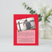 Bruiloft dank u kaarten met foto virtueel digitaal (Staand voorkant)